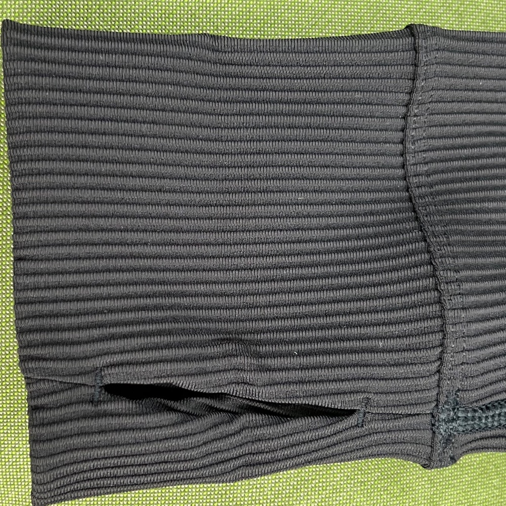 Athleta Salutation Ribbed Jacket Black-Size Petit… - image 8